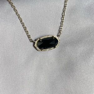 Kendra Scott Elisa Gold Pendant Necklace “Black Opal”